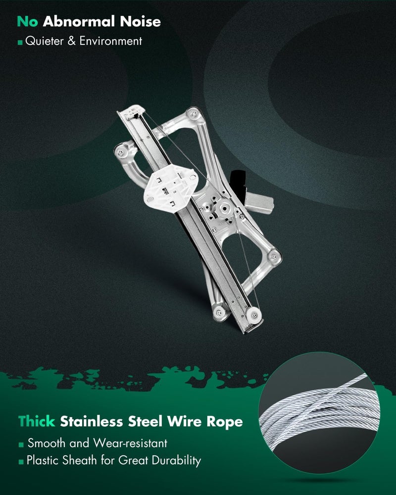 SCITOO منظم نافذة كهربائية جانبية أمامية يسار مع محرك بديل لسيارة هوندا سيفيك 2006-2011، استبدال# 748-476 - Image 5